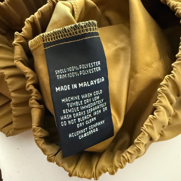 FootJoy Carmel Brown 100% Polyester T-Snap Pullover Windbreaker Jacket Men Large - Picture 8 of 8